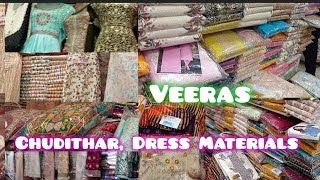 Veeras 3rd Floor Chudithar Dress Materials Collections Sri Veeras Creations Wholesale Shop Mc Road [upl. by Esille]