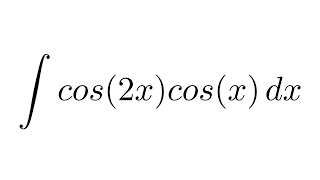 Integral of cos2xcosx trigonometric identity  substitution [upl. by Nerraw19]