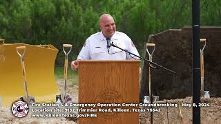 Fire Station 4 and Emergency Operation Center Groundbreaking  May 8 2024 [upl. by Upton]