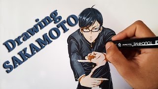 Drawing Sakamoto From Sakamoto Desu Ga [upl. by Joellyn712]