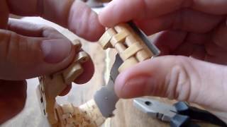 Watch link removal on a Gloriousdays bamboo watch [upl. by Scoles]