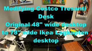 Changing glass desktop on Costco Tresanti sitstand desk [upl. by Malkah]