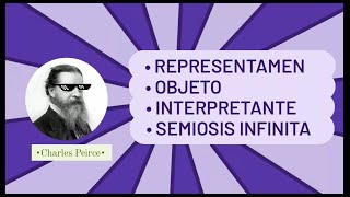 El signo lingüístico de Peirce Representamen objeto interpretante y semiosis infinita 13 [upl. by Adnorrahs]