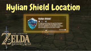 Legend of Zelda Breath of the Wild  Hylian Shield Location [upl. by Adyaj]