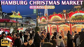 Hamburg Germany Christmas Market Walking Tour 2023 🎄 [upl. by Odoric502]