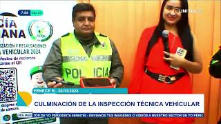 30 de noviembre finalizará el período de inspección técnica vehicular [upl. by Noerb469]