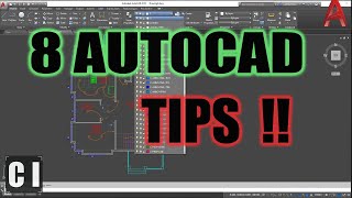 8 AutoCAD Tips for Better Drawings amp Faster Drafting  2 Minute Tuesday [upl. by Krid]