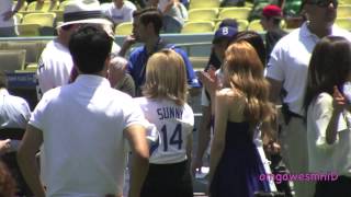 130729 Fancam SNSD Taeyeon  the LA Dodgers Stadium [upl. by Genna]