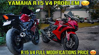 Yamaha r15 v4 problems 😔  r15 v4 full Modifications price 😍 Details amp reviews❤️ [upl. by Wallack]