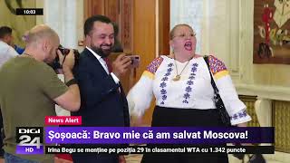 Șoșoacă zbiară în Parlament Am vorbit cu Lukașenko Bravo mie că am salvat Moscova [upl. by Lat233]