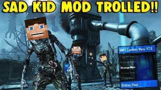 SAD KID GETS TROLLED BY MINECRAFT ZOMBIES Zombie Mod Trolling [upl. by Enajaras]