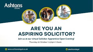 Solicitor Apprentice Open Evening  October 2022 [upl. by Billmyre428]