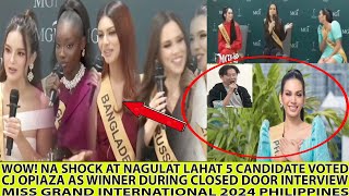 OMG CJ OPIAZA NA SHOCK AT NAGULAT VOTED 5 CANDIDATES MISS GRAND INTERNATIONAL 2024 WINNER [upl. by Wylen]