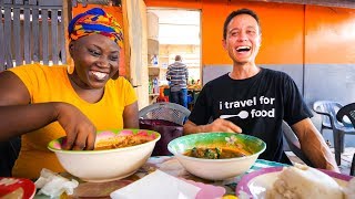 Street Food in Ghana  GIANT CHOPBAR LUNCH and West African Food Tour in Accra [upl. by Jeana344]