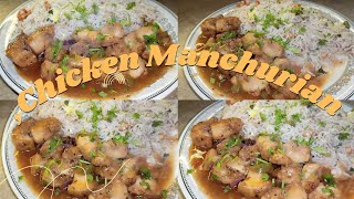 chicken Manchurian with fry rice 🍚cooking recipe homemade [upl. by Linoel917]