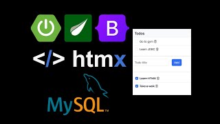 Create a Todo App using Spring Boot  HTMX  Thymeleaf  MySQL  Bootstrap [upl. by Jock938]