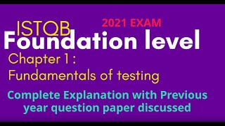 ISTQB Chapter 1 Fundamentals of testing with latest quiz [upl. by Adnilem]