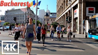 Bucharest Romania 🇷🇴  June 2023  4K  Walking Tour [upl. by Yadseut]