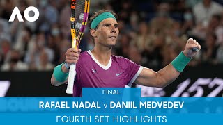 Rafael Nadal v Daniil Medvedev 4th Set Highlights F  Australian Open 2022 [upl. by Haywood]