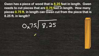 Dividing A Decimal By A Decimal Word Problem [upl. by Osnerol]