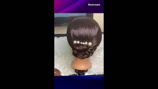 SIMPLE HAIR STYLEsaree hairstylessaree fashion bridal hairstyles [upl. by Glialentn]