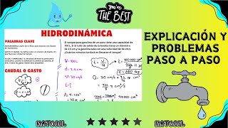 🔫 CAUDAL Hidrodinámica💦 Explicación Fórmulas y PROBLEMAS Fácil [upl. by Yhtimit]