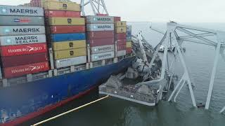 NTSB BRoll  Investigators Aboard the Cargo Ship Dali [upl. by Irrahs]