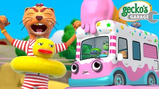 Wesael Screams for Ice Cream  Geckos Garage  Trucks For Children  Cartoons For Kids [upl. by Drannel]