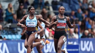 Dina AsherSmith ran 2218s to win the British womens 200m title Daryll Neita came in 2nd [upl. by Inga]