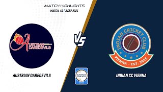 Match 45  ADD vs ICCV  Highlights  ECS Austria 2024  3 Sep 2024  ECS24855 [upl. by Gildus]