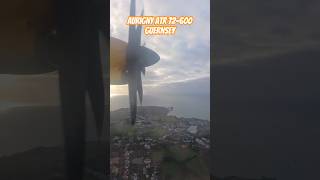 Landing at Guernsey Airport in the Channel Islands  Aurigny ATR72600 airlines aviation avgeek [upl. by Loar]