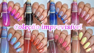 ESMALTE IMPALA COLEÇÃO IMPREVISÍVEL ESMALTES QUE MUDAM DE COR CONFORME A TEMPERATURA LANÇAMENTO [upl. by Henrieta]