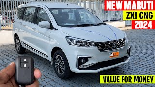 Maruti Ertiga Zxi Cng 2024 2nd Top Model PriceFearure Full Detailed Review [upl. by Atteuqehs654]