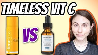 Timeless Skin Care Vitamin C serum vs Skinceuticals CE ferulic  Dr Dray [upl. by Adda]