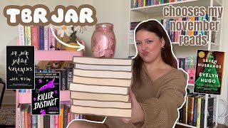 TBR jar prompts choose my November reads 🤎📖🍂 [upl. by Damalas]