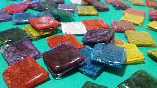 How to make colors mosaic out of cds  Make it Easy Recipes [upl. by Llerahs793]