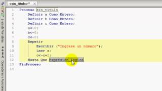 Programación con PseInt  Estructuras de repetición [upl. by Esydnac]