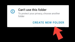 How to Fix Cant use this folder problem  To protect your privacy choose another folder [upl. by Enyahs]