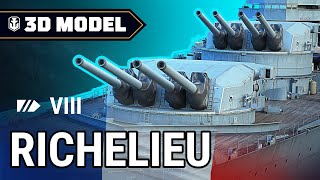 Dry Dock Richelieu — French battleship  World of Warships [upl. by Klina]