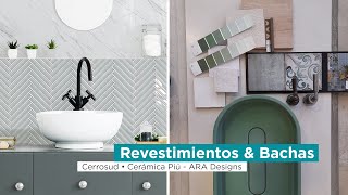 Ambientaciones amp Diseño Nuevos diseños en revestimiento de Cerámica Piú Bachas ARA Designs [upl. by Ahseetal]