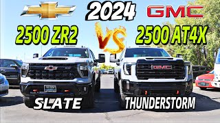 2024 GMC Sierra 2500 AT4X VS 2024 Chevy Silverado 2500 ZR2 Which One Is The Better Buy [upl. by Brandy]