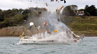 Yachting Monthlys Crash Test Boat  Explosion [upl. by Barna]