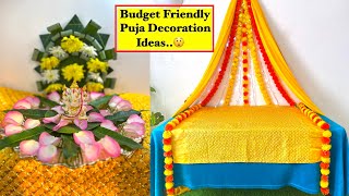 2 Navratri Decoration Ideas at home  EcoFriendly Puja Decoration Ideas [upl. by Norda]