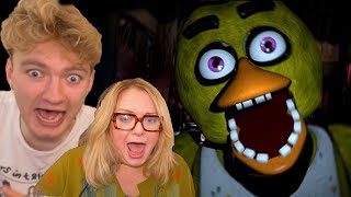 I Forced My Mum To Play Five Nights At Freddys [upl. by Jewett]