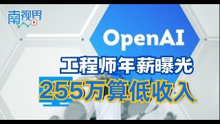 【南视界】OpenAI工程师年薪曝光 255万算低收入 [upl. by Oliver]