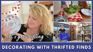 Decorating my hutch for summer with thrifted finds  Thrift with me  thrift haul [upl. by Fulbert528]