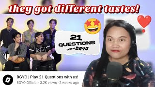 BGYO REACTION  BGYO  Play 21 Questions with us [upl. by Leruj158]