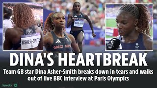 News DINAS HEARTBREAK Team GB star Dina AsherSmith breaks down in tears and walks out of live [upl. by Phiona]