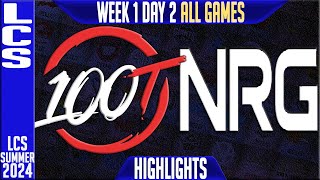 100 vs NRG Highlights ALL GAMES  LCS W1D2 Summer 2024  100 Thieves vs NRG Esports Week 1 Day 2 [upl. by Frye]