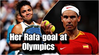 Jasmine Paolini shares her Rafael Nadal goal at Olympics paolini nadal tennis sportscentre [upl. by Heyman]